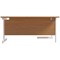 Jemini 1600mm Corner Desk, Left Hand, White Cantilever Legs, Oak