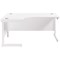 Jemini 1600mm Corner Desk, Left Hand, White Cantilever Legs, White