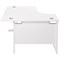 Jemini 1600mm Corner Desk, Left Hand, White Cantilever Legs, White