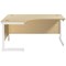 Jemini 1600mm Corner Desk, Left Hand, White Cantilever Legs, Maple