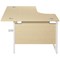 Jemini 1600mm Corner Desk, Left Hand, White Cantilever Legs, Maple