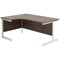 Jemini 1600mm Corner Desk, Left Hand, White Cantilever Legs, Walnut