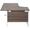 Jemini 1600mm Corner Desk, Left Hand, White Cantilever Legs, Walnut