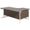 Jemini 1600mm Corner Desk, Left Hand, White Cantilever Legs, Walnut