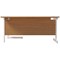 Jemini 1600mm Corner Desk, Right Hand, White Cantilever Legs, Oak