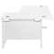 Jemini 1600mm Corner Desk, Right Hand, White Cantilever Legs, White