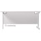 Jemini 1600mm Corner Desk, Right Hand, White Cantilever Legs, White