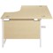 Jemini 1600mm Corner Desk, Right Hand, White Cantilever Legs, Maple