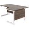 Jemini 1600mm Corner Desk, Right Hand, White Cantilever Legs, Walnut