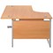 Jemini 1800mm Corner Desk, Left Hand, Silver Cantilever Legs, Beech