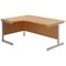 Jemini 1800mm Corner Desk, Left Hand, Silver Cantilever Legs, Oak