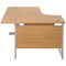 Jemini 1800mm Corner Desk, Left Hand, Silver Cantilever Legs, Oak