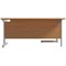 Jemini 1800mm Corner Desk, Left Hand, Silver Cantilever Legs, Oak