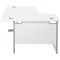 Jemini 1800mm Corner Desk, Left Hand, Silver Cantilever Legs, White