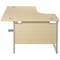 Jemini 1800mm Corner Desk, Left Hand, Silver Cantilever Legs, Maple