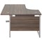 Jemini 1800mm Corner Desk, Left Hand, Silver Cantilever Legs, Walnut