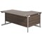 Jemini 1800mm Corner Desk, Left Hand, Silver Cantilever Legs, Walnut