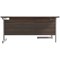 Jemini 1800mm Corner Desk, Left Hand, Silver Cantilever Legs, Walnut