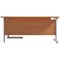 Jemini 1800mm Corner Desk, Right Hand, Silver Cantilever Legs, Beech