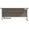 Jemini 1800mm Corner Desk, Right Hand, Silver Cantilever Legs, Grey Oak