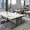 Jemini 1800mm Corner Desk, Right Hand, Silver Cantilever Legs, Grey Oak