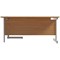 Jemini 1800mm Corner Desk, Right Hand, Silver Cantilever Legs, Oak