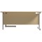 Jemini 1800mm Corner Desk, Right Hand, Silver Cantilever Legs, Maple