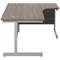 Jemini 1800mm Corner Desk, Right Hand, Silver Cantilever Legs, Walnut