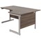 Jemini 1800mm Corner Desk, Right Hand, Silver Cantilever Legs, Walnut