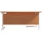 Jemini 1800mm Corner Desk, Left Hand, White Cantilever Legs, Beech