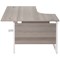 Jemini 1800mm Corner Desk, Left Hand, White Cantilever Legs, Grey Oak