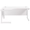 Jemini 1800mm Corner Desk, Left Hand, White Cantilever Legs, White