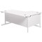 Jemini 1800mm Corner Desk, Left Hand, White Cantilever Legs, White