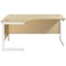 Jemini 1800mm Corner Desk, Left Hand, White Cantilever Legs, Maple