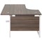 Jemini 1800mm Corner Desk, Left Hand, White Cantilever Legs, Walnut