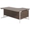 Jemini 1800mm Corner Desk, Left Hand, White Cantilever Legs, Walnut