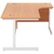 Jemini 1800mm Corner Desk, Right Hand, White Cantilever Legs, Beech