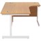 Jemini 1800mm Corner Desk, Right Hand, White Cantilever Legs, Oak