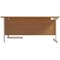 Jemini 1800mm Corner Desk, Right Hand, White Cantilever Legs, Oak