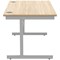 Astin 1200mm Rectangular Desk, Silver Cantilever Legs, Oak