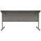 Astin 1400mm Rectangular Desk, Silver Cantilever Legs, Grey Oak