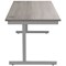 Astin 1600mm Rectangular Desk, Silver Cantilever Legs, Grey Oak