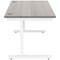 Astin 1400mm Rectangular Desk, White Cantilever Legs, Grey Oak