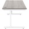 Astin 1600mm Rectangular Desk, White Cantilever Legs, Grey Oak