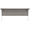 Astin 1600mm Rectangular Desk, White Cantilever Legs, Grey Oak