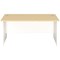 Jemini Two-Tone 1200mm Rectangular Desk, Panel End Leg, Maple & White