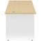 Jemini Two-Tone 1200mm Rectangular Desk, Panel End Leg, Maple & White