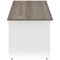 Jemini Two-Tone 1400mm Rectangular Desk, Panel End Leg, Grey Oak & White