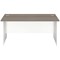 Jemini Two-Tone 1400mm Rectangular Desk, Panel End Leg, Grey Oak & White