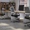 Jemini Two-Tone 1400mm Rectangular Desk, Panel End Leg, Grey Oak & White